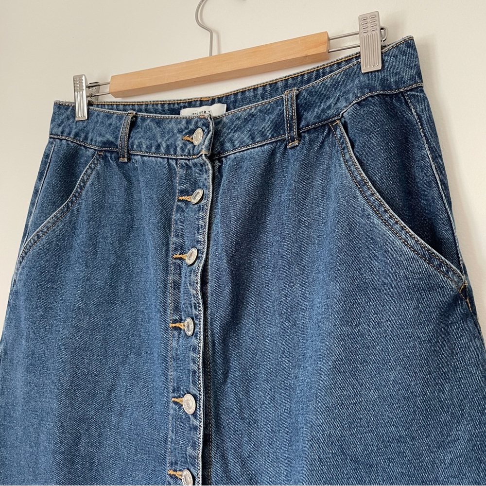 Midi denim skirt | L